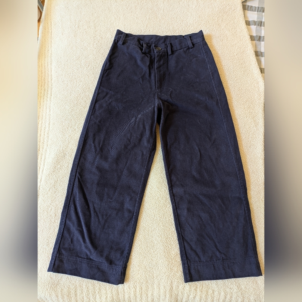 Farewell Francis Xs Navy Blue Wide Leg Pants